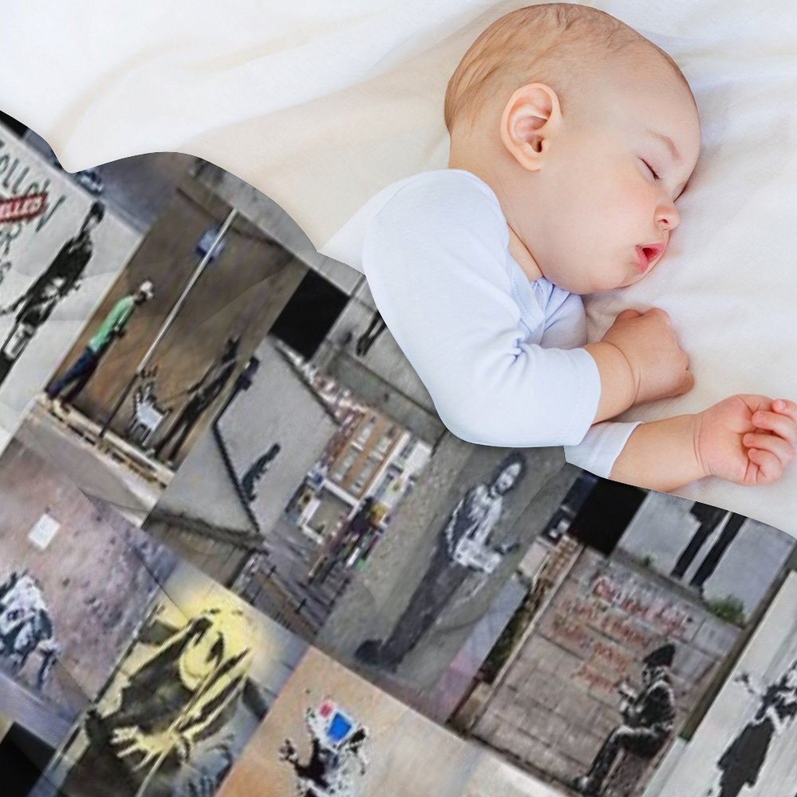 Banksy Eco-conscious Throw Blanket