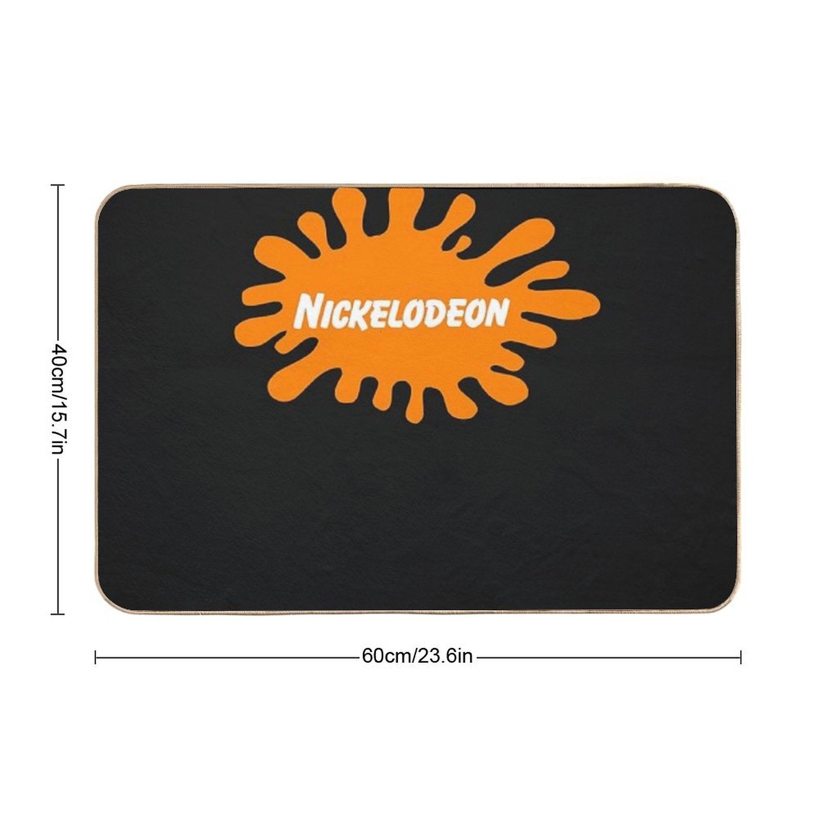 Nickelodeon Logo Classic T Shirt  Non-Slip Bath Mat