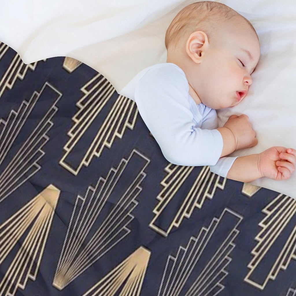 Art Deco Plush Throw Blanket