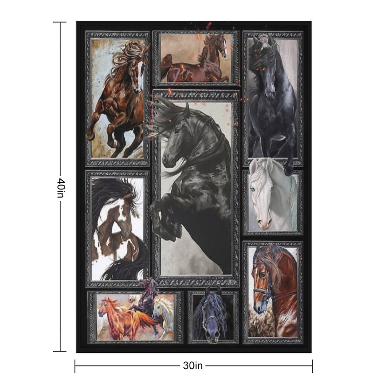 Horse Blanket 1 Travel-friendly Throw Blanket