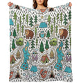 Happy Map Durable Throw Blanket