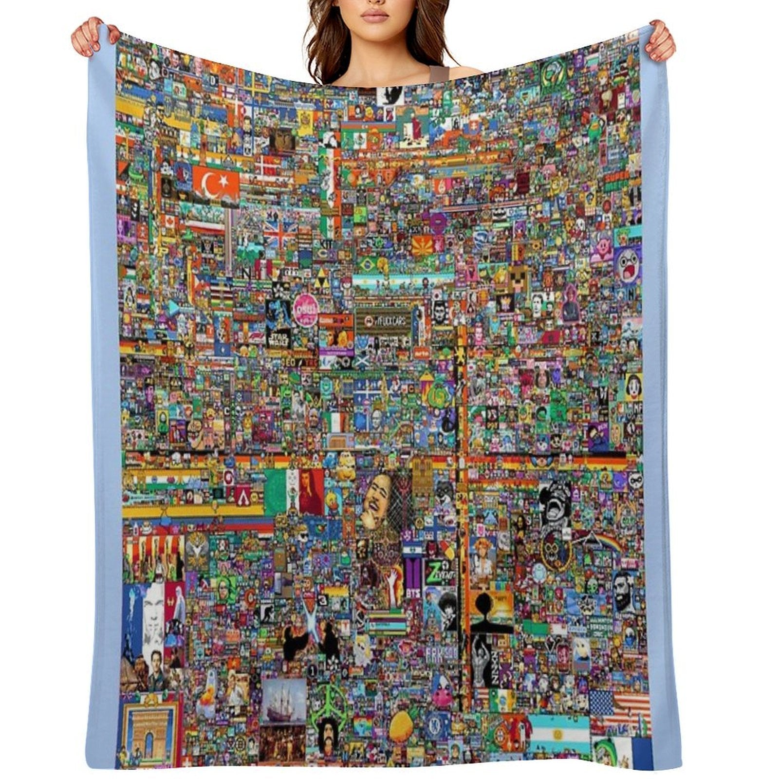 RPlace The Full 8K Version (Cleaned) Gift-ready Throw Blanket