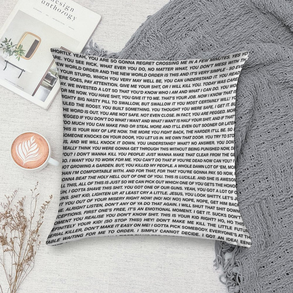 Negan Speech Soft Multiple Sizes Throw Pillow