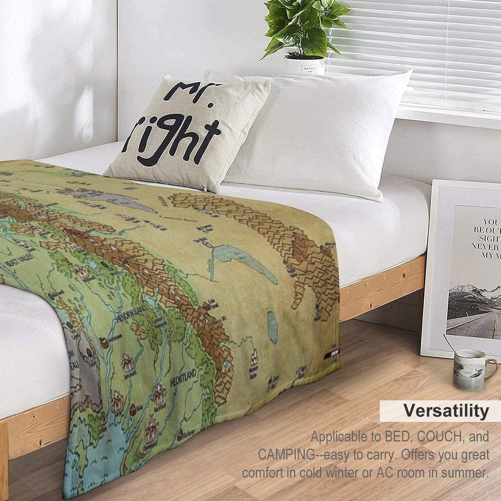 Dragon Pass And Prax Map by Darya Makarava Easy Care Throw Blanket
