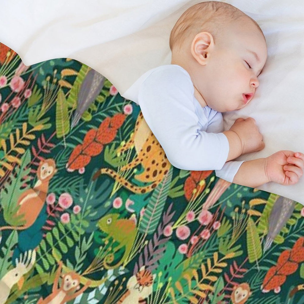 Tropical Jungle Print - For A Nature Lover, Tropical Jungle Decorating Print. Eco-conscious Throw Blanket