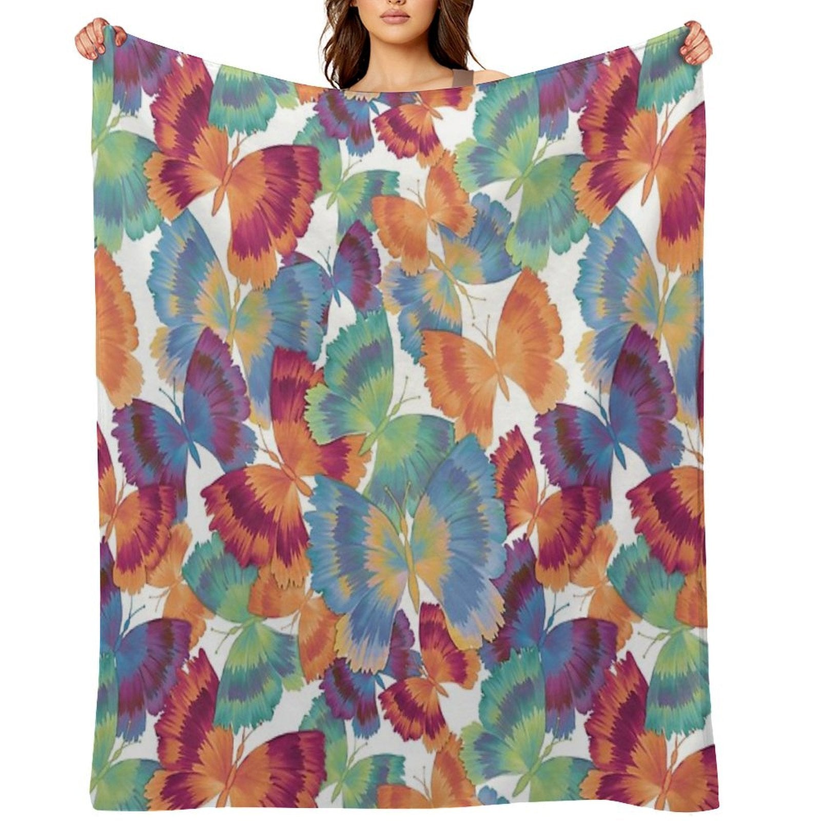 A Swarm of Butterflies Eco-conscious Throw Blanket
