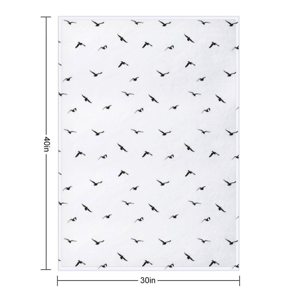 Flying Seagulls, Birds Shrink-resistant Throw Blanket
