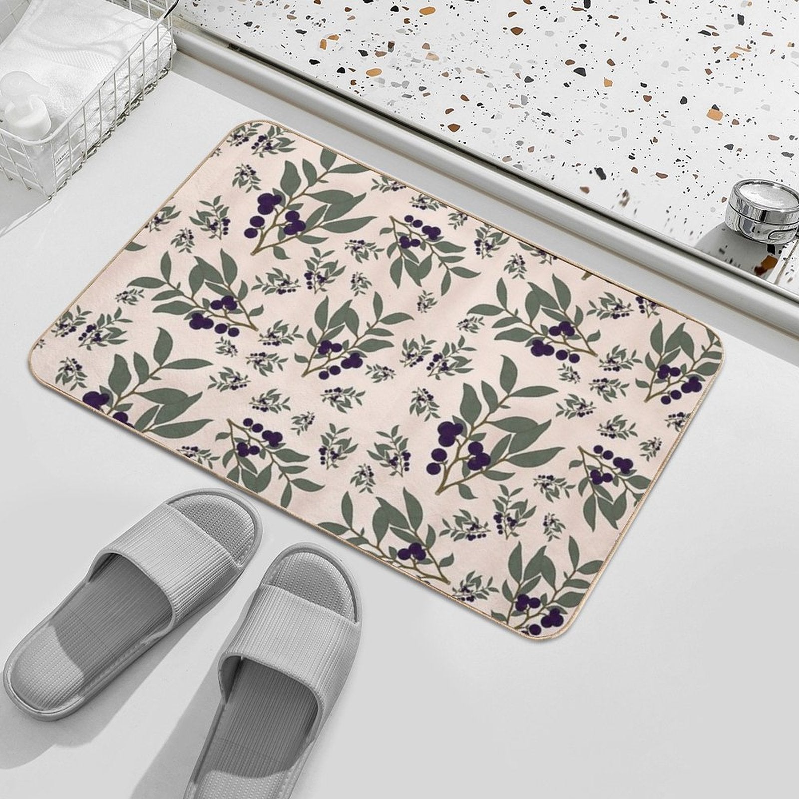 Huckleberry Pattern  Multi-Purpose Bath Mat