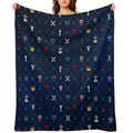 Kingdom Hearts Pattern Ver 2 Gift-ready Throw Blanket