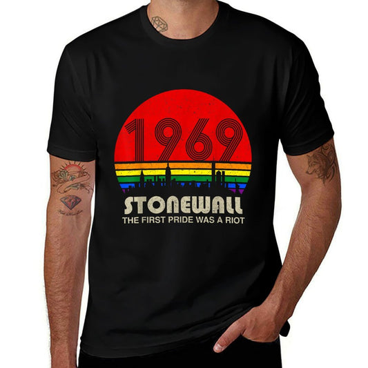 1969 The First Pride Was A Riot LGBT Pride Rainbow  Easy-care T-Shirt
