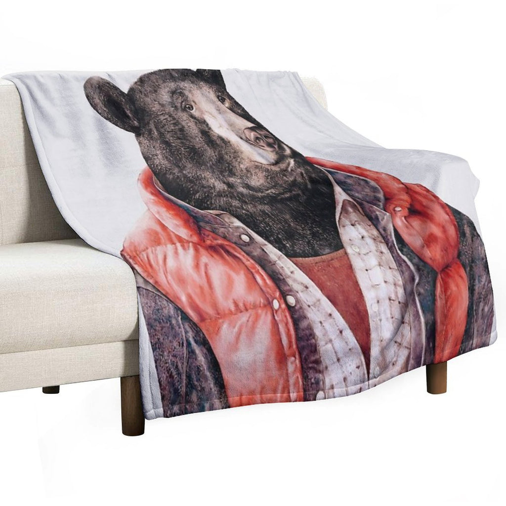 Black Bear Durable Throw Blanket