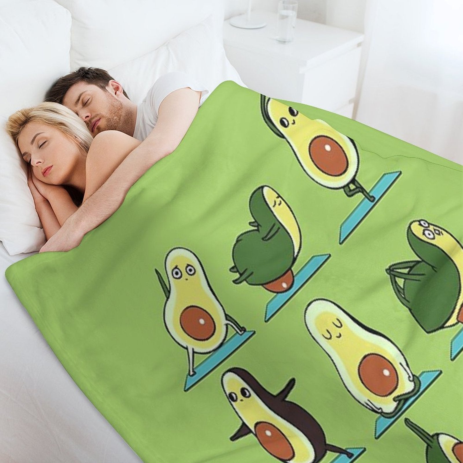 Avocado Yoga Easy Care Throw Blanket