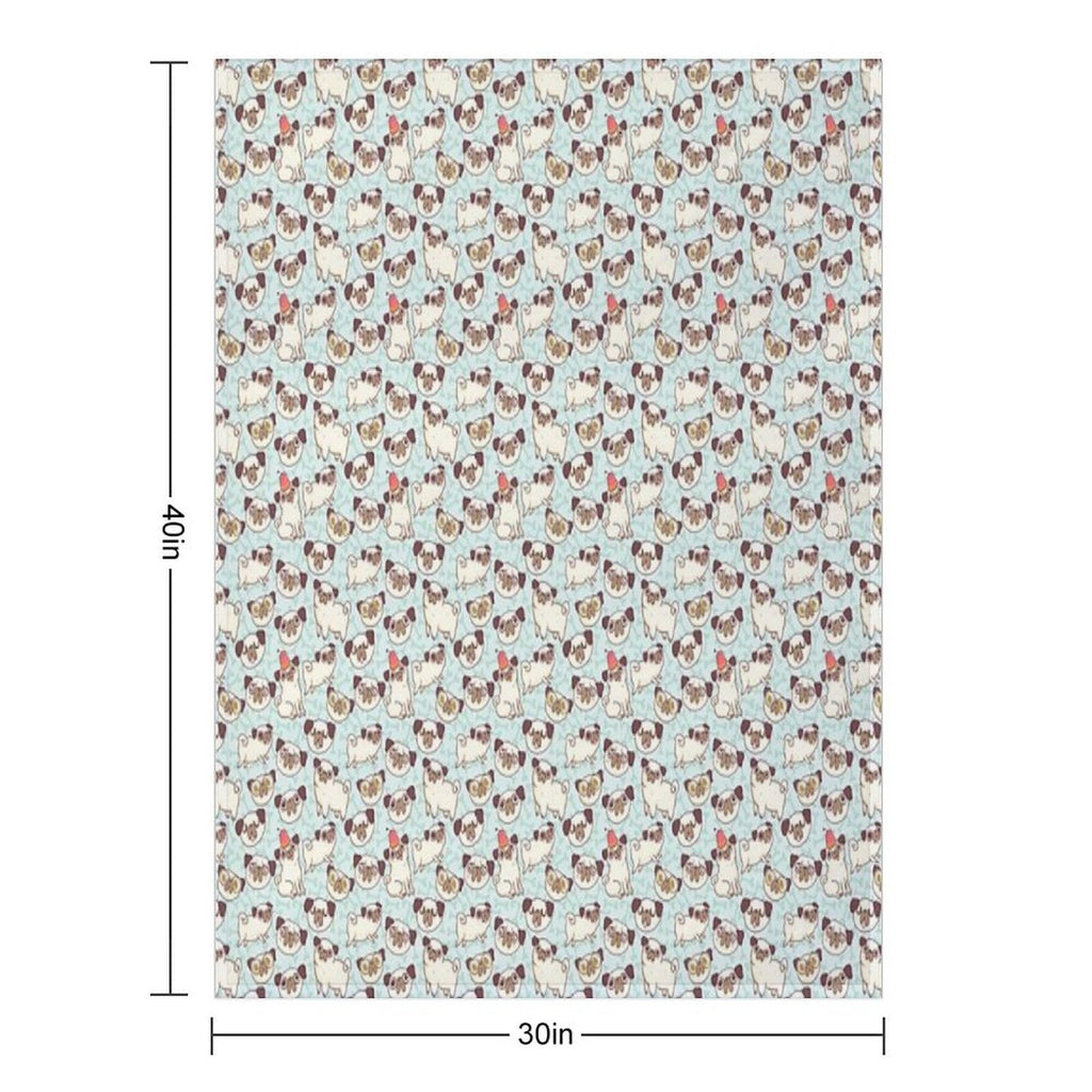 PUGLAND Travel-friendly Throw Blanket