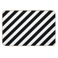 Black And White Diagonal Stripe Duvet Cover Phone Case  Fade-Resistant Bath Mat