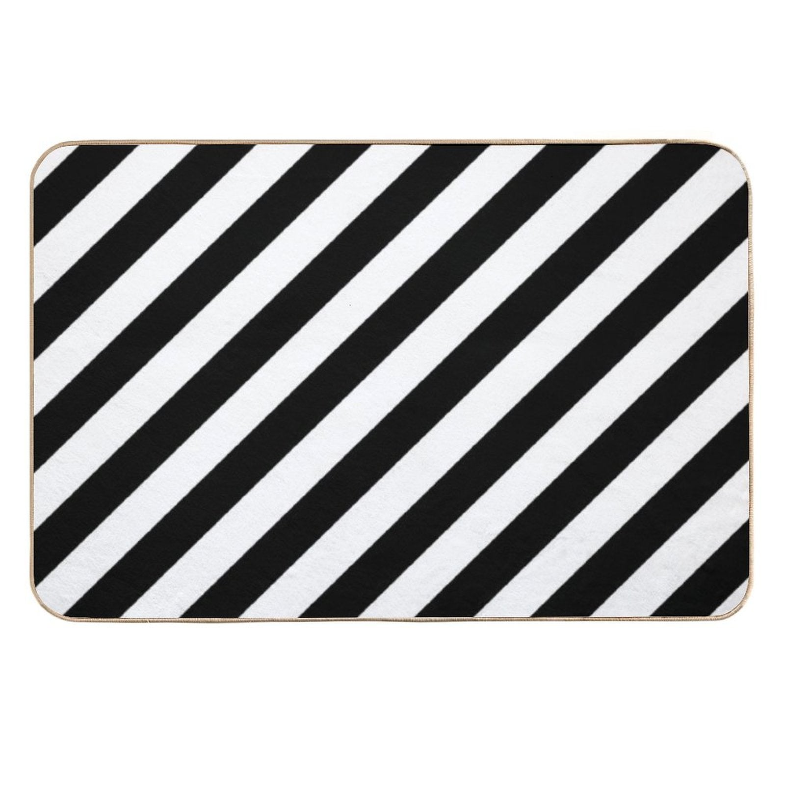 Black And White Diagonal Stripe Duvet Cover Phone Case  Fade-Resistant Bath Mat