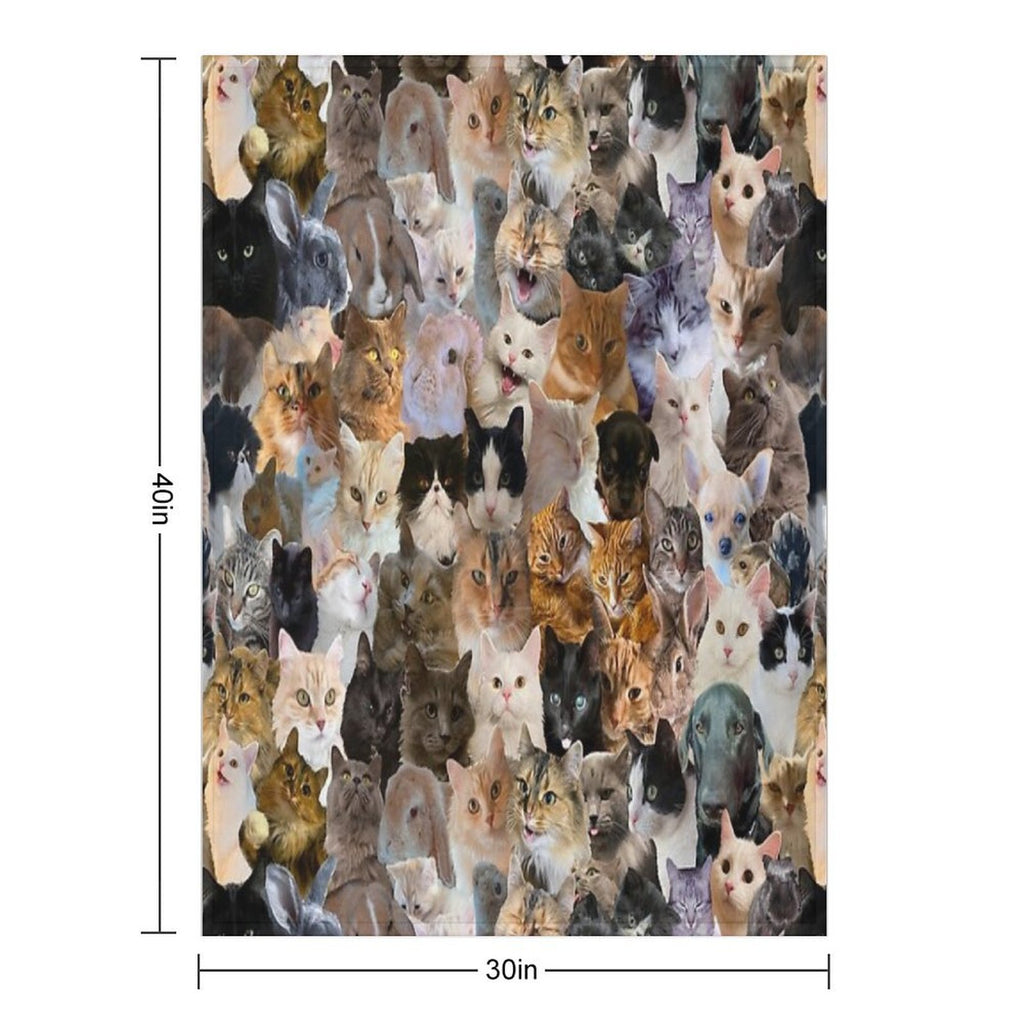 Animal Lover Pattern Eco-conscious Throw Blanket
