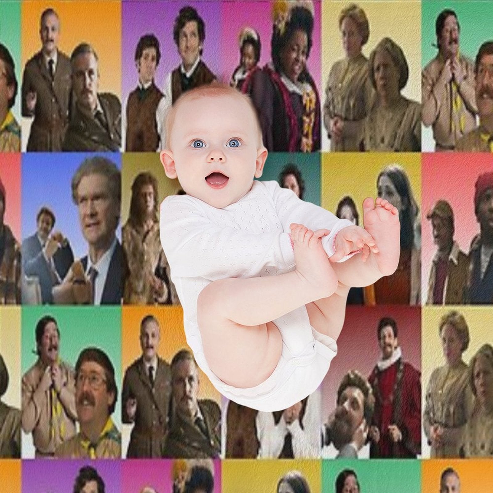 BBC Ghosts Retro Portraits Multi-functional Throw Blanket