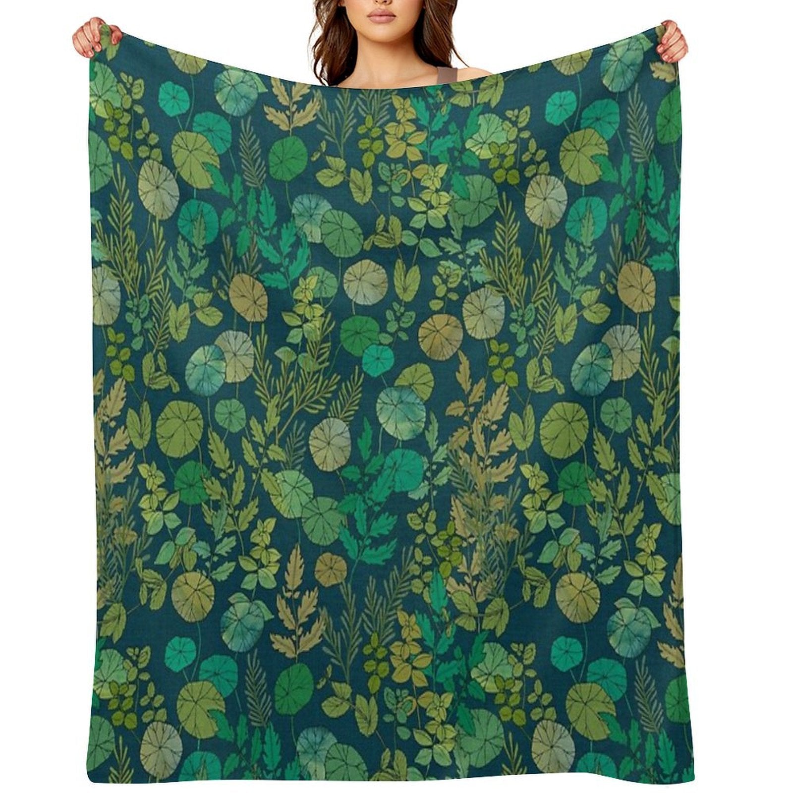 Growing A Garden Green Nature Lightweight Throw Blanket