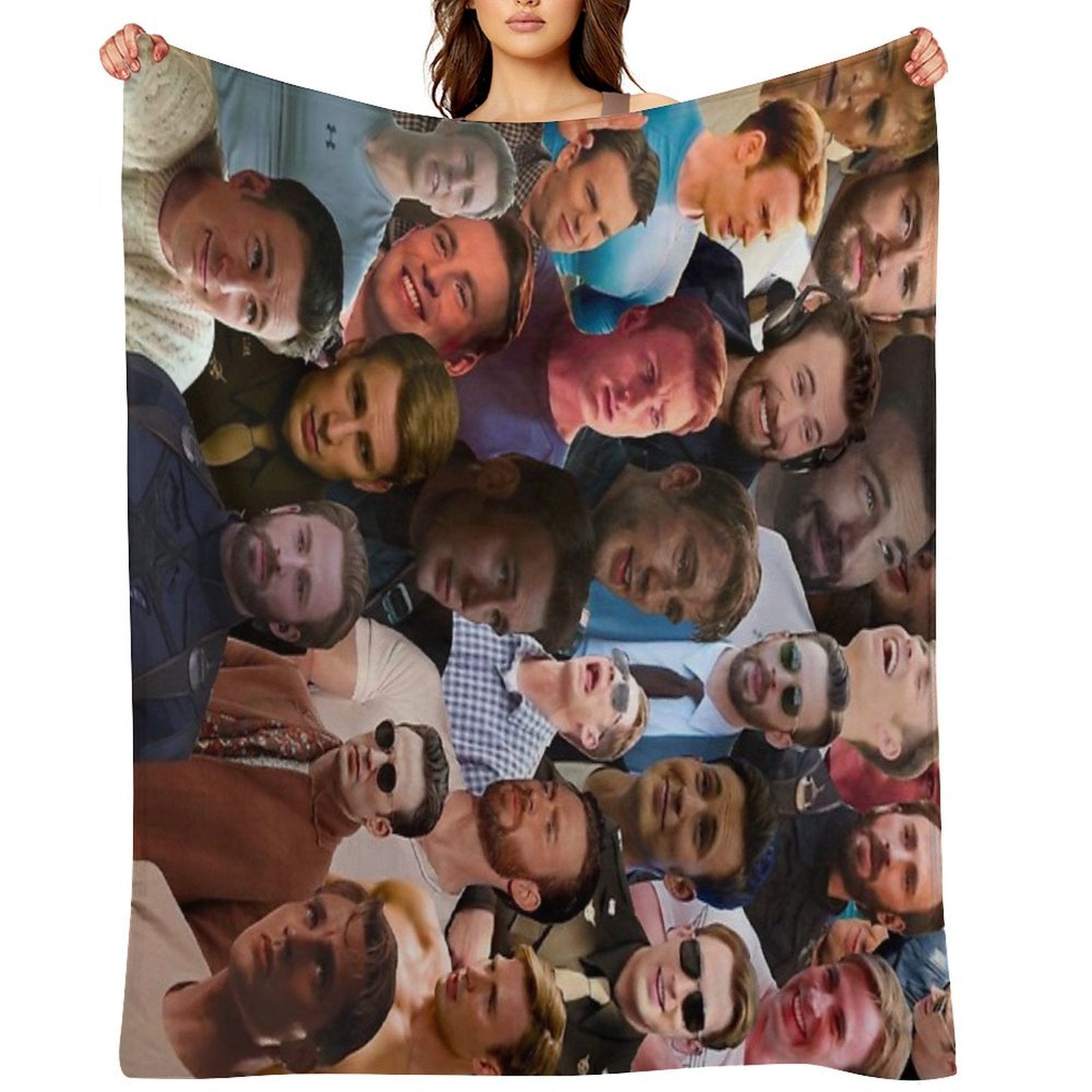 Chris Evans Photo Collage 2 Eco-conscious Throw Blanket