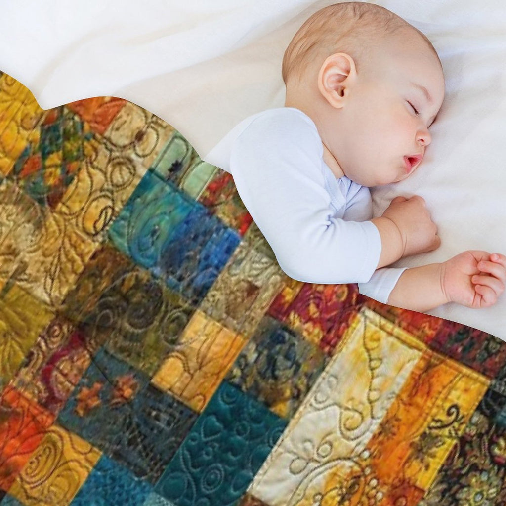 Kaleidoscope Quilt Pattern - Textile Art Explosion Durable Throw Blanket