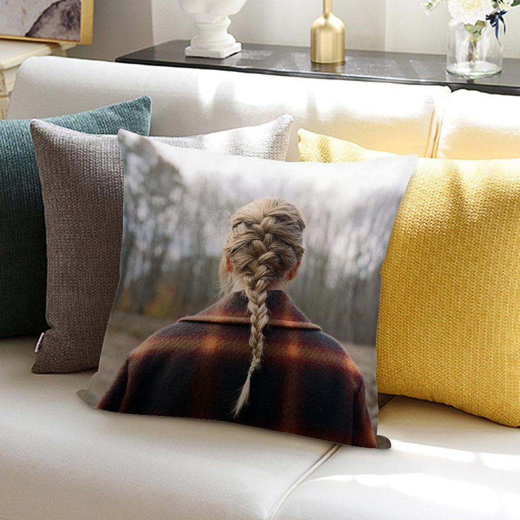 Evermore Album Cover Design Soft Decorative Cover Throw Pillow