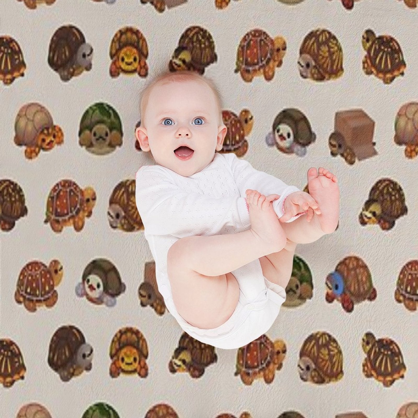 Box Turtle Plush Throw Blanket