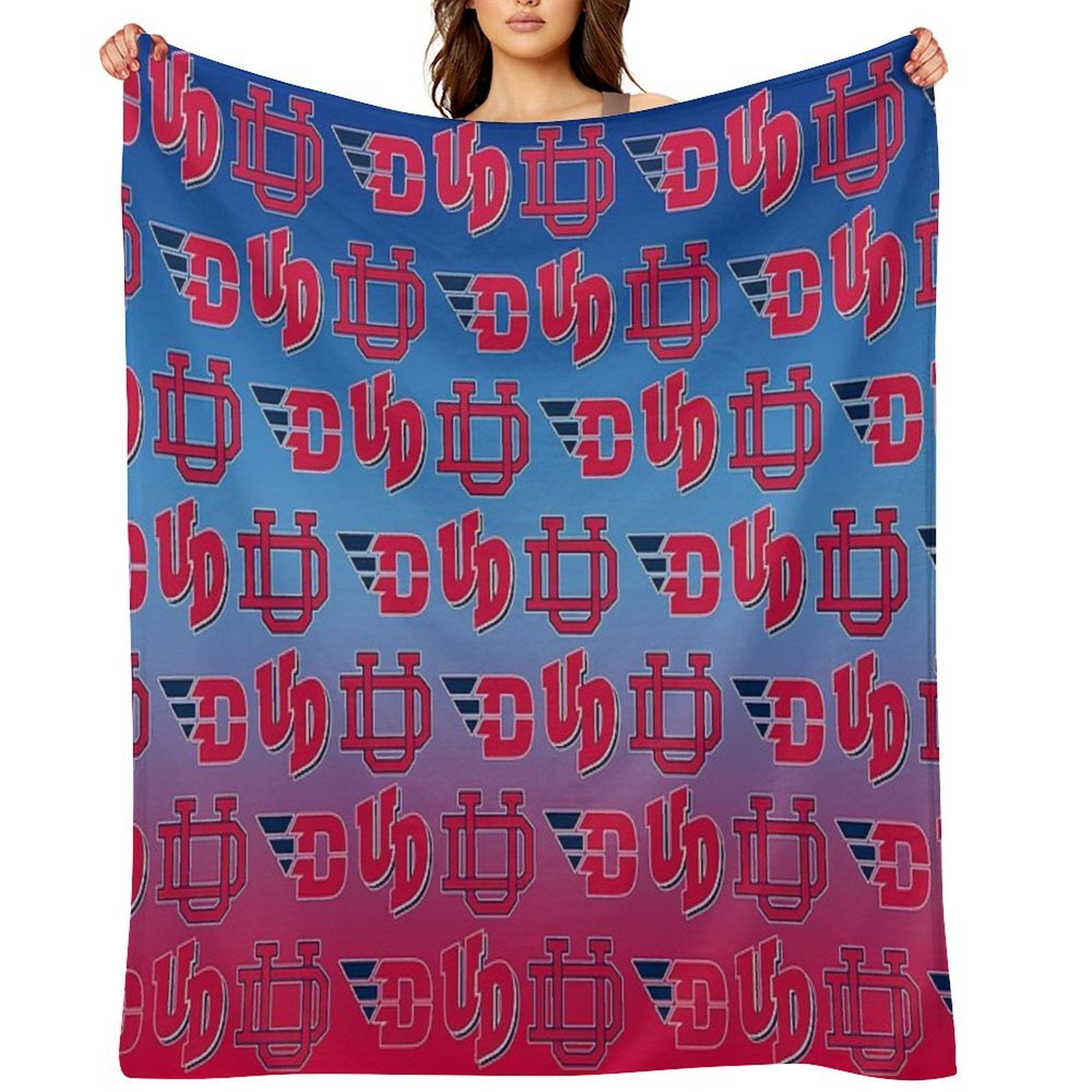 University of Dayton - Red White And Blue Lightweight Throw Blanket