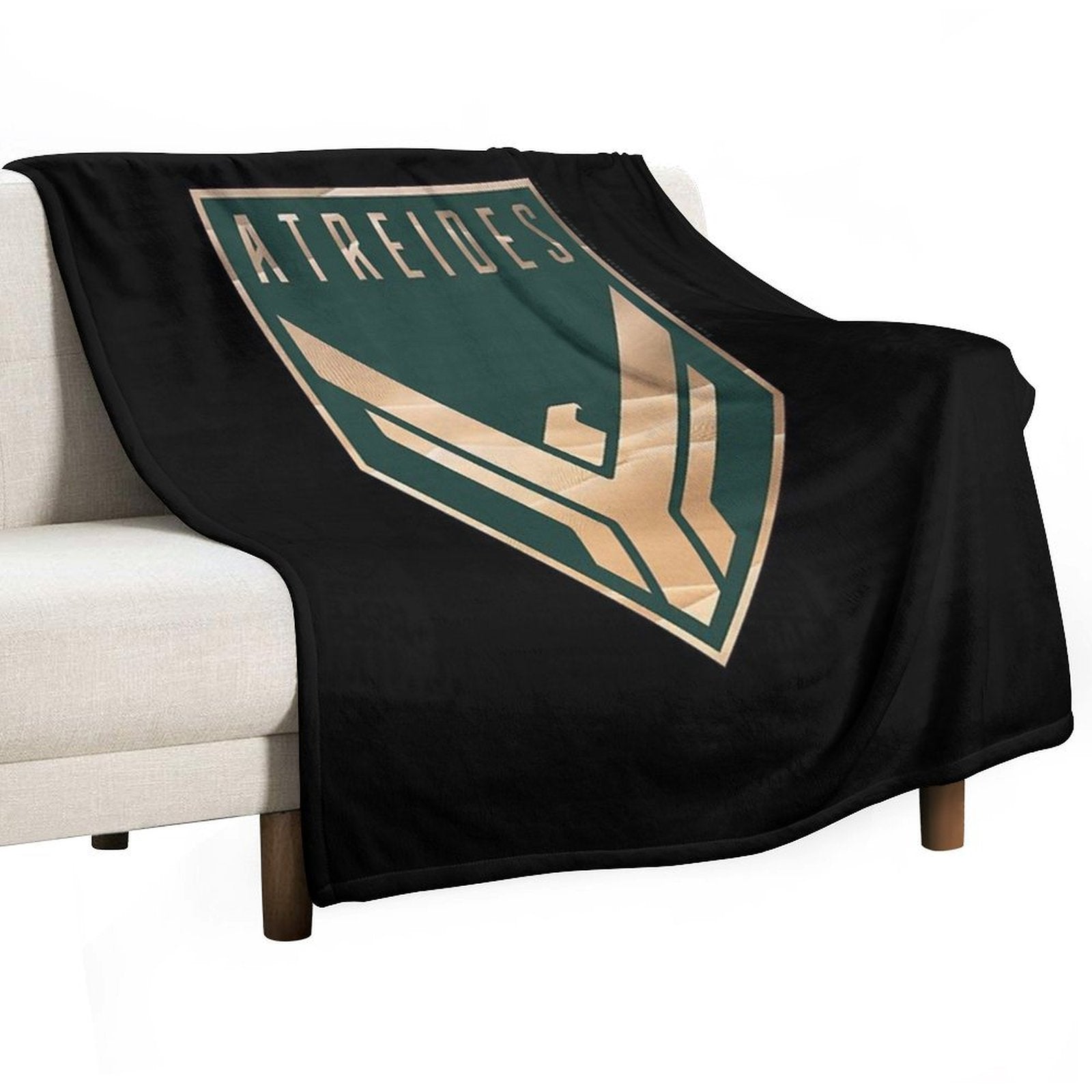 Dune - House Atreides Badge Inverted (Dark Image) - Plush Throw Blanket