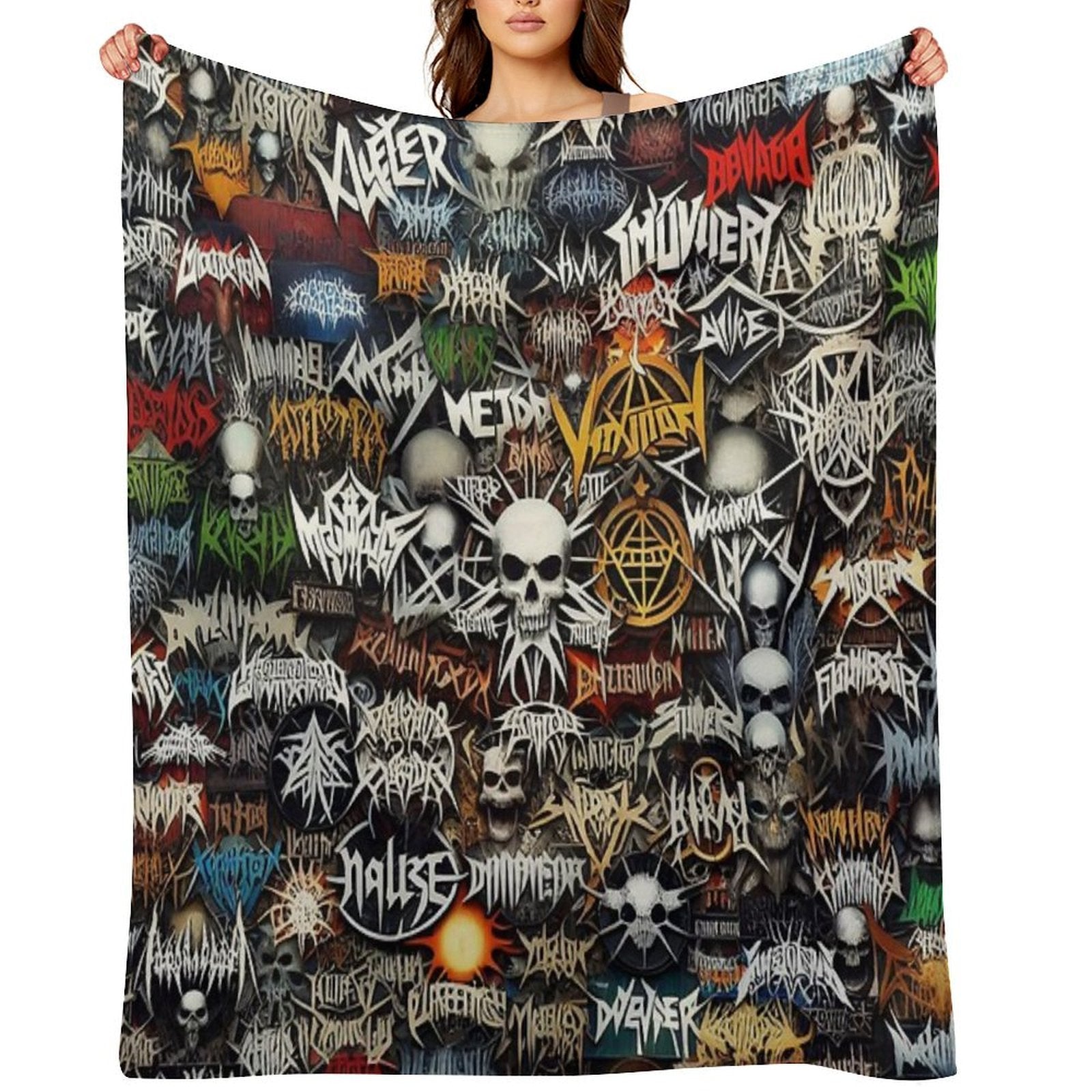 Rock Wall of Fame Shrink-resistant Throw Blanket