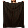 Checkers - Dark Brown And Black Pattern Mat Lightweight Throw Blanket