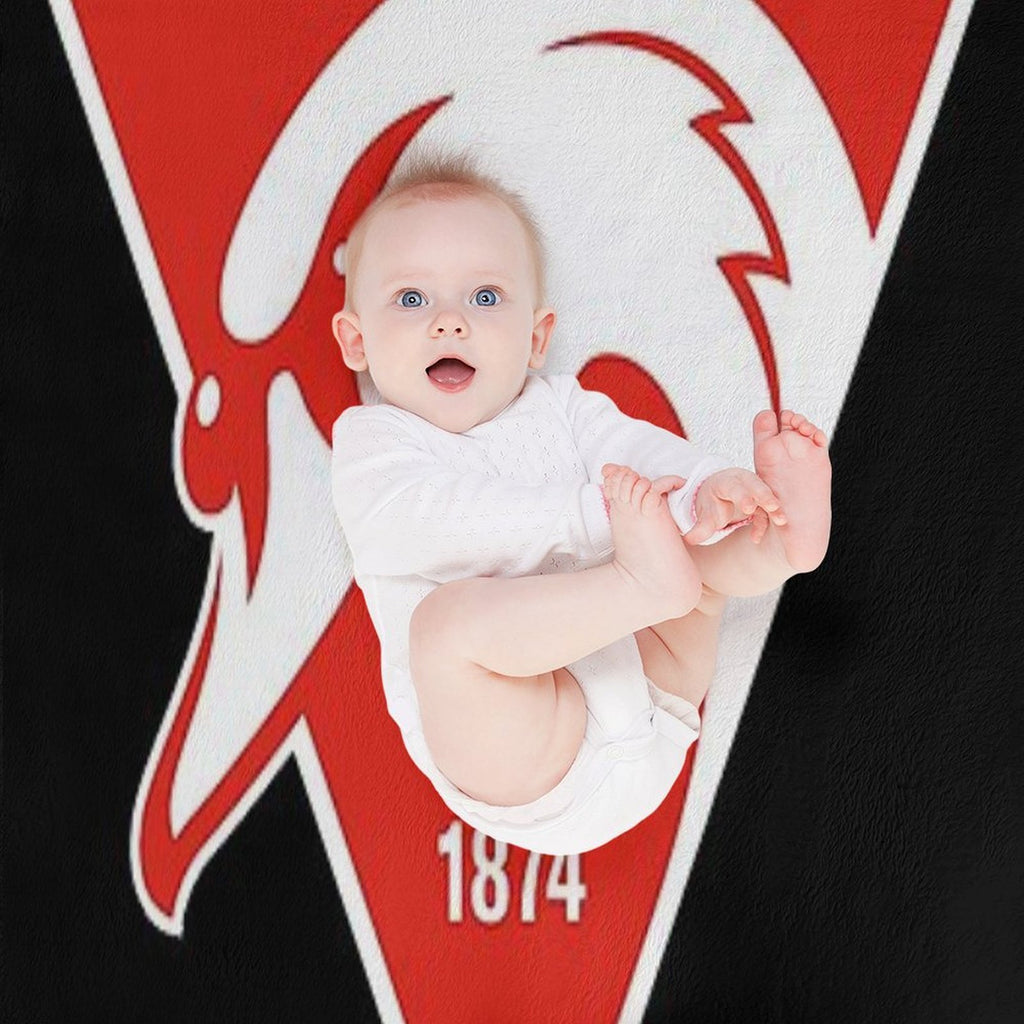 Sydney The Bloods Swans Haughty Swannies-Logo Wrinkle-free Throw Blanket