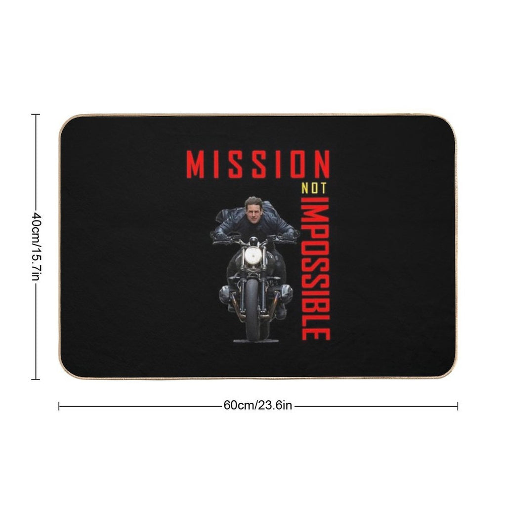 Mission Not Impossible Cool Motorbike Design  Slip-Resistant Bath Mat