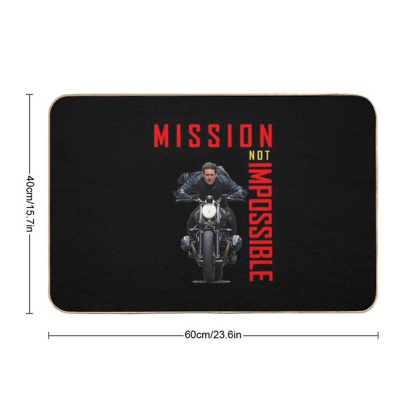 Mission Not Impossible Cool Motorbike Design  Slip-Resistant Bath Mat