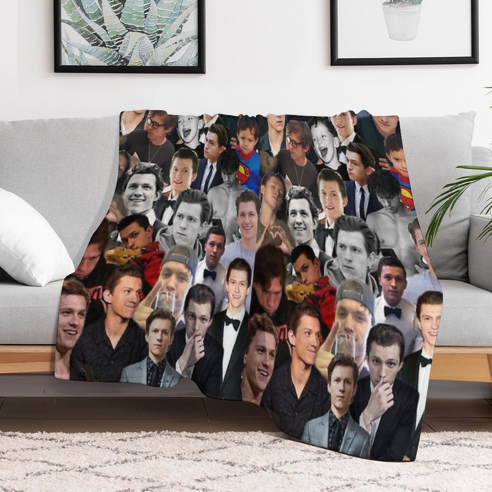Tom Holland Photo Collage Quick-dry Throw Blanket