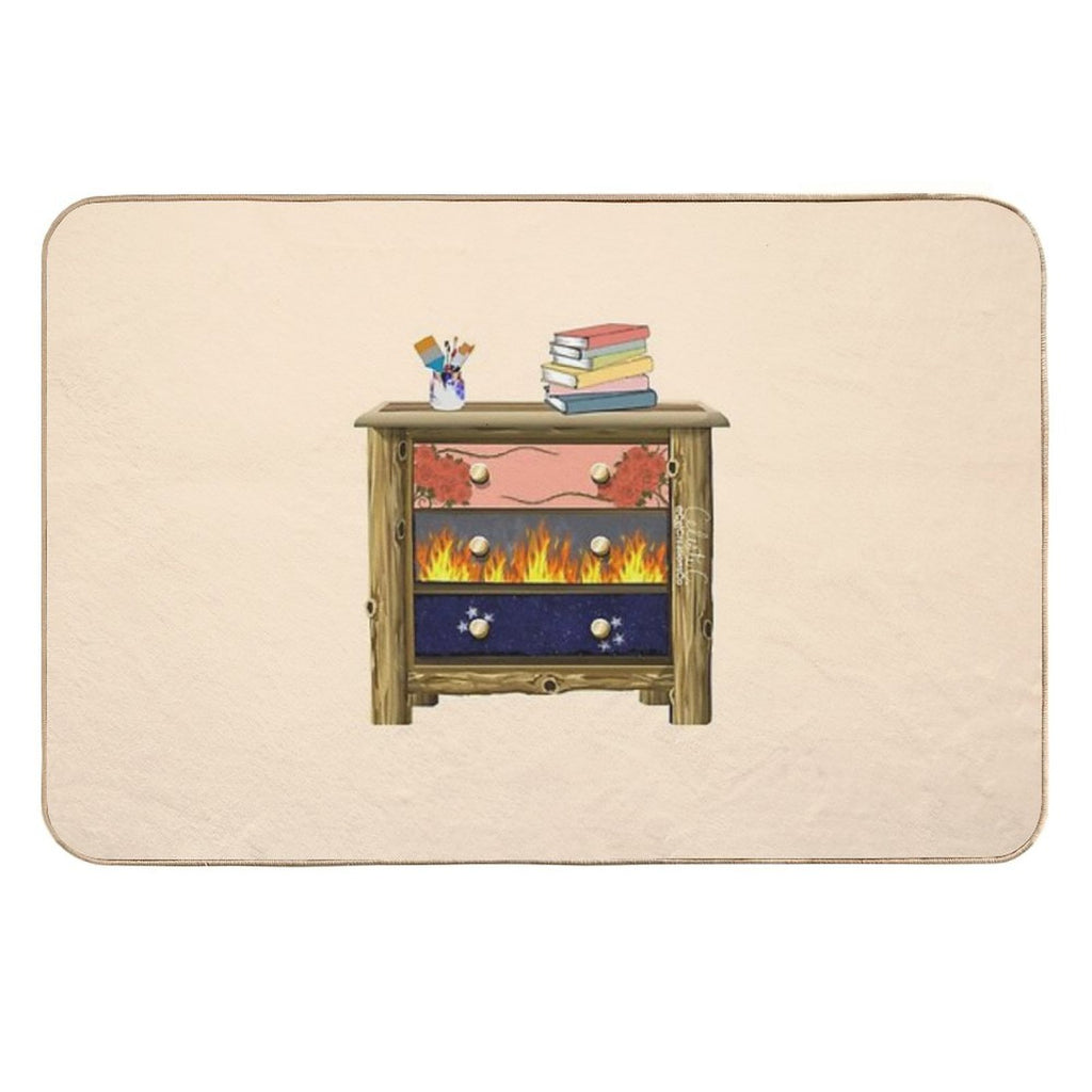 Feyre’s Painted Dresser  ACOTAR Dresser  Repositionable Bath Mat