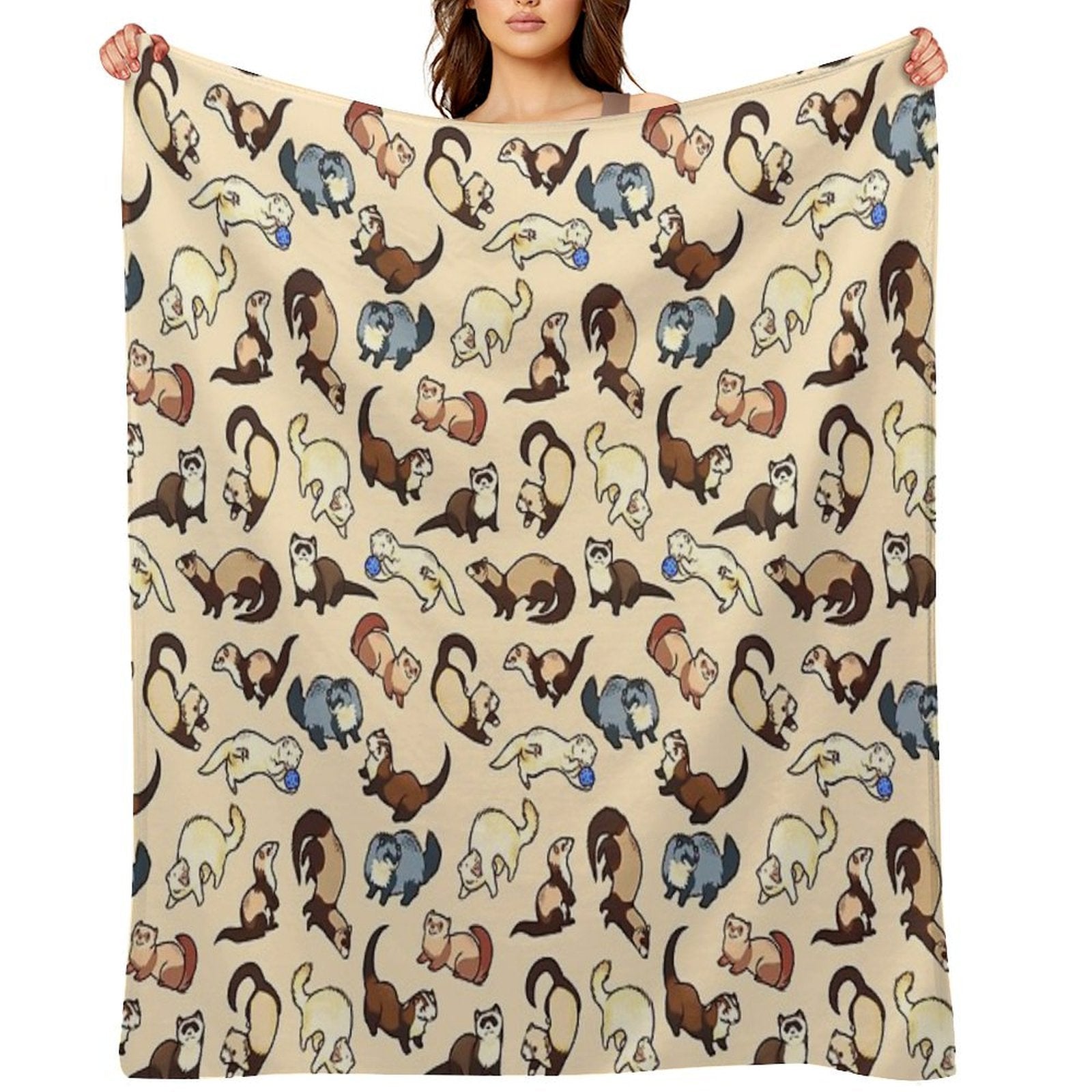 Cat Snakes Wrinkle-free Throw Blanket