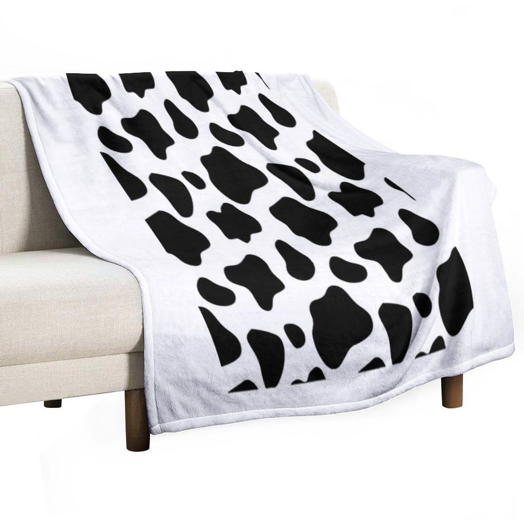 Cow Spots Pattern Cows Animal Print Machine-washable Throw Blanket