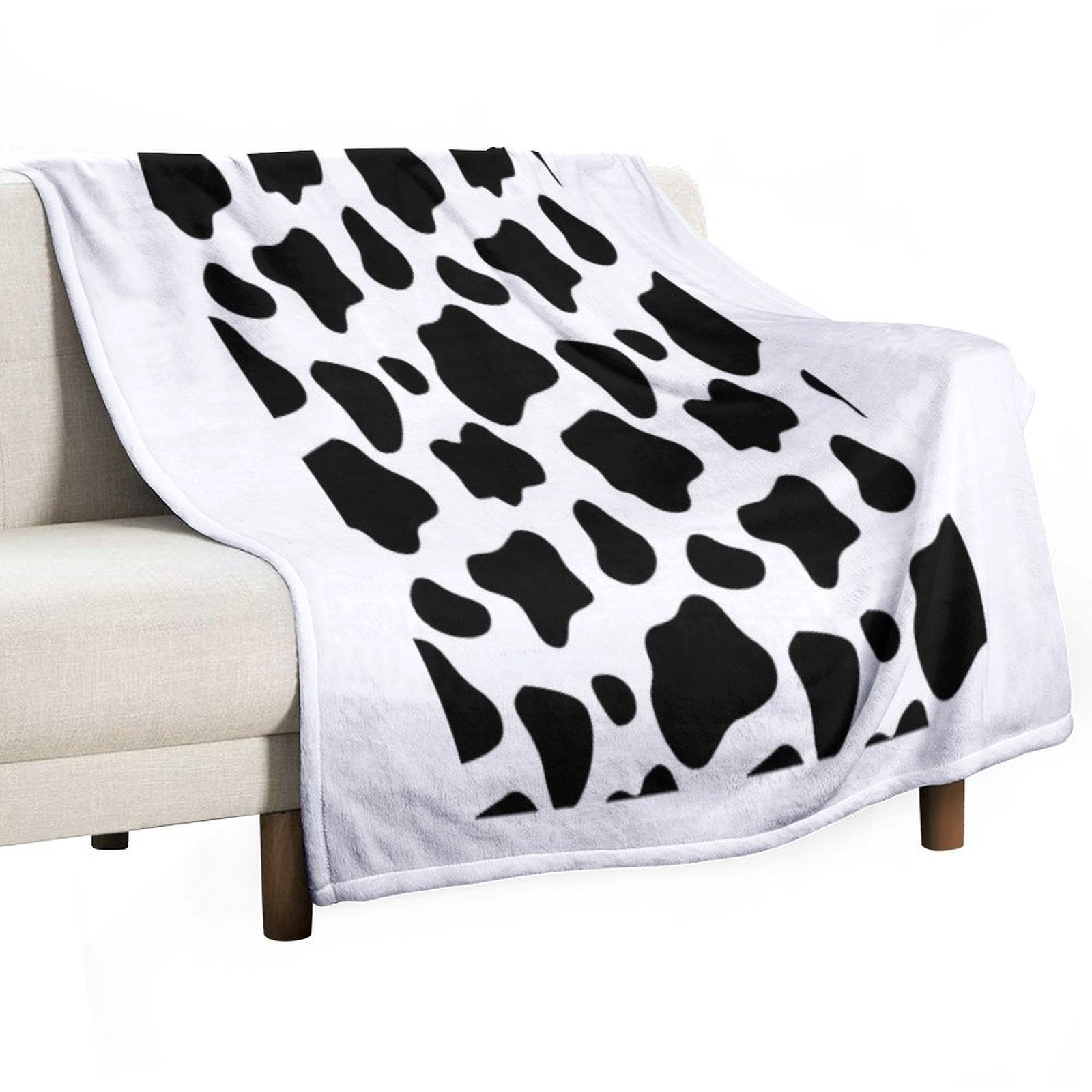 Cow Spots Pattern Cows Animal Print Machine-washable Throw Blanket
