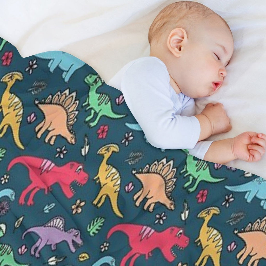 Dino Party - Dinosaur Pattern Multi-functional Throw Blanket