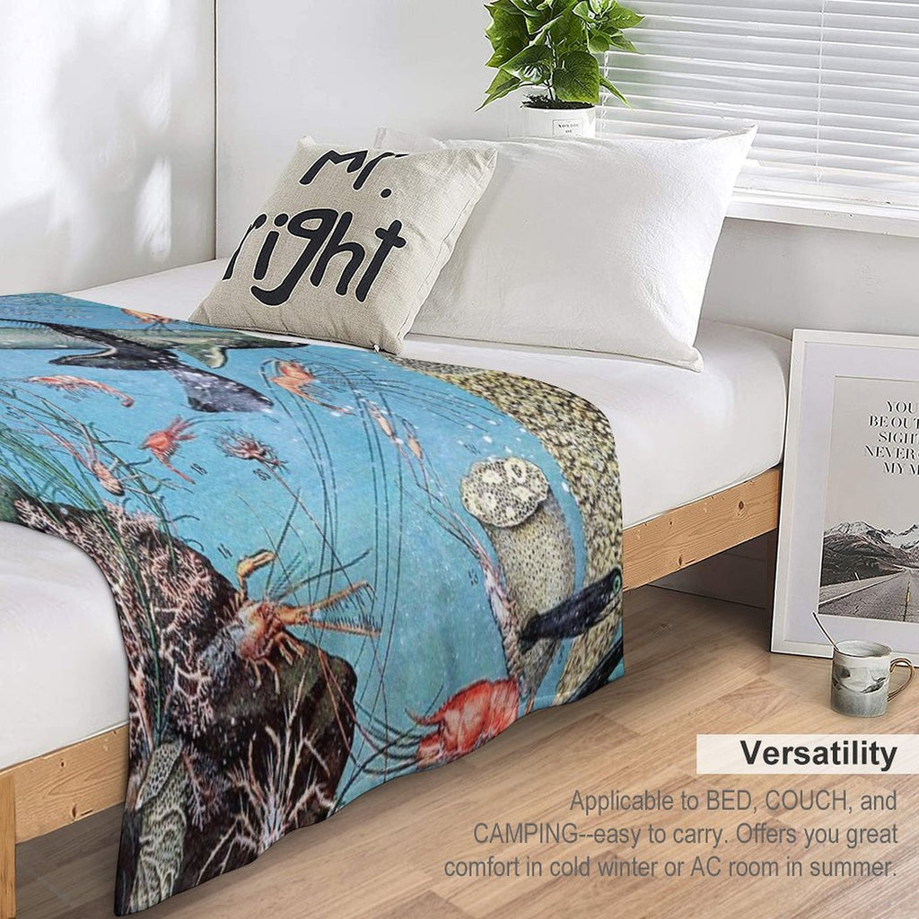 Adolphe Millot - Ocean A - French Vintage Poster Anti-pilling Throw Blanket