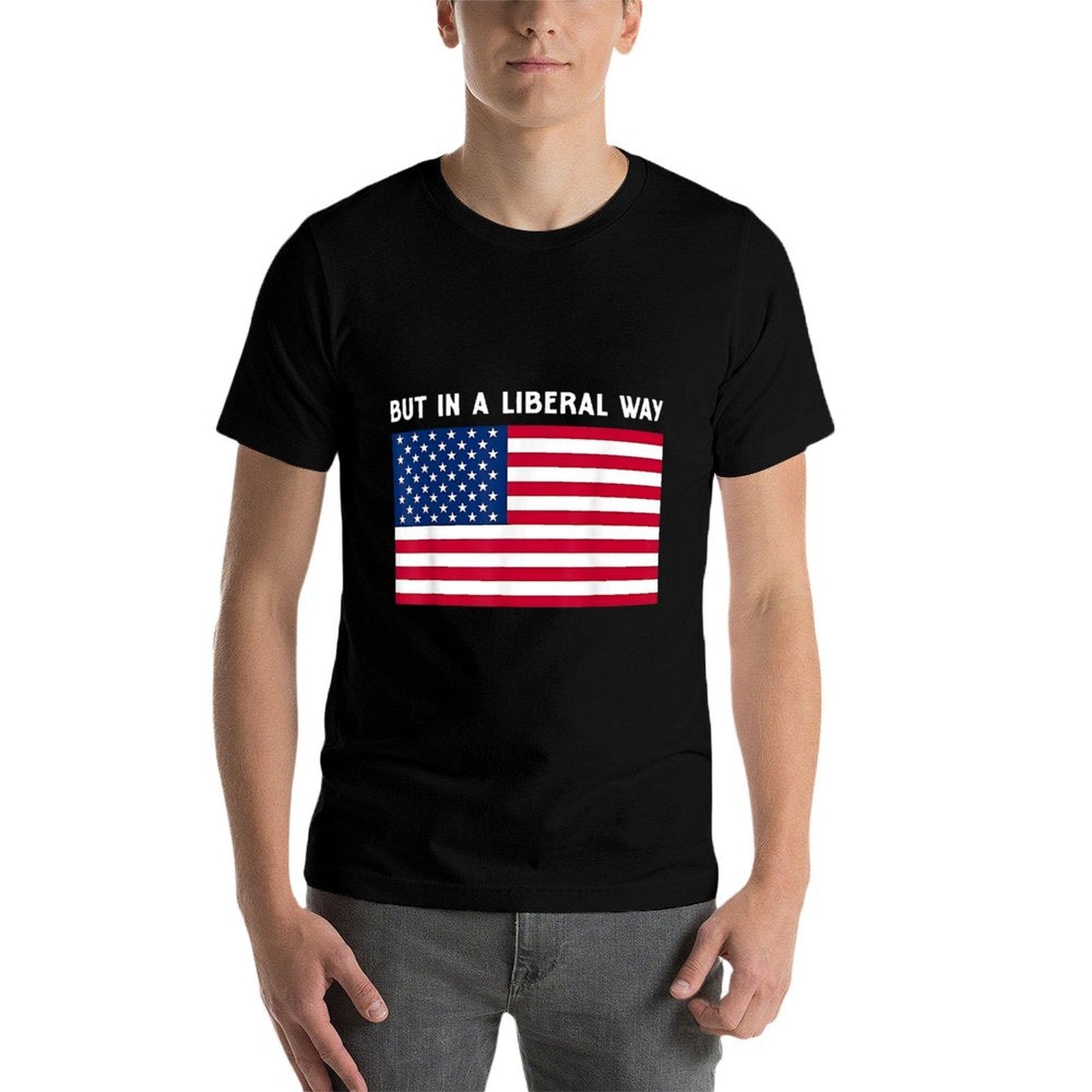 USA But in A Liberal Way 4th of July Feminist Womens Rights  Tagless Design T-Shirt
