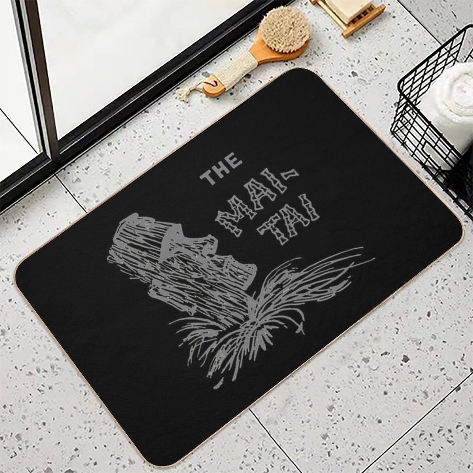 Vintage The Mai Tai - Tiki Idol  Rapid-Drying Bath Mat