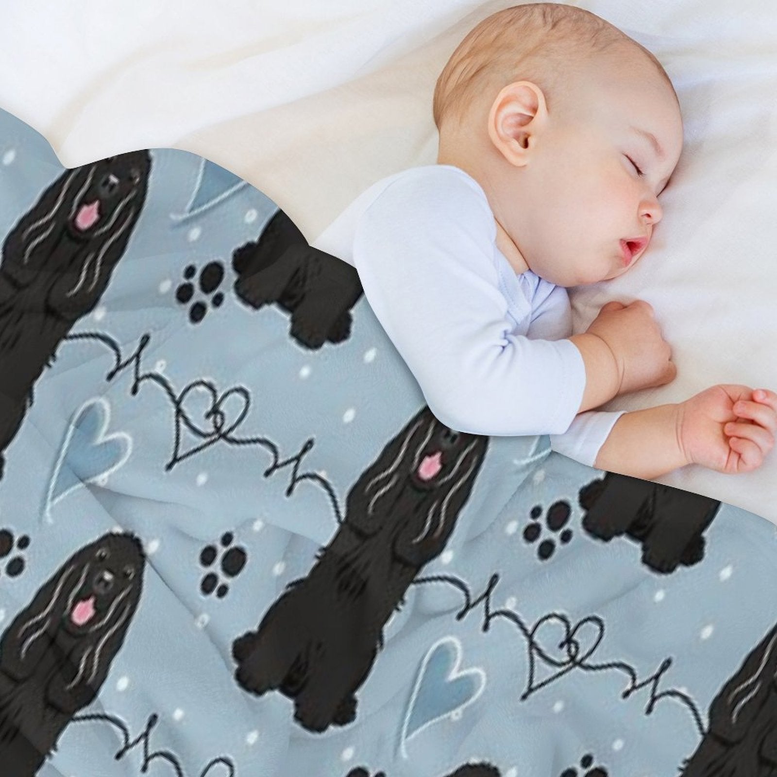 Love Black Cocker Spaniel Wrinkle-free Throw Blanket