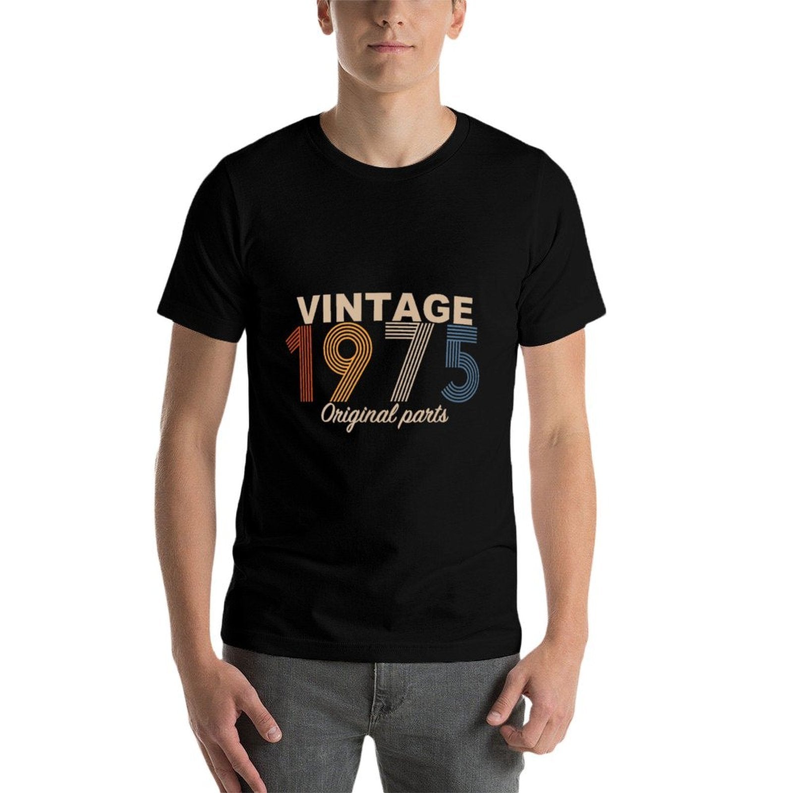 Retro 50 Years Vintage 1975 Original Parts 50th Birthday  Graphic-printed T-Shirt