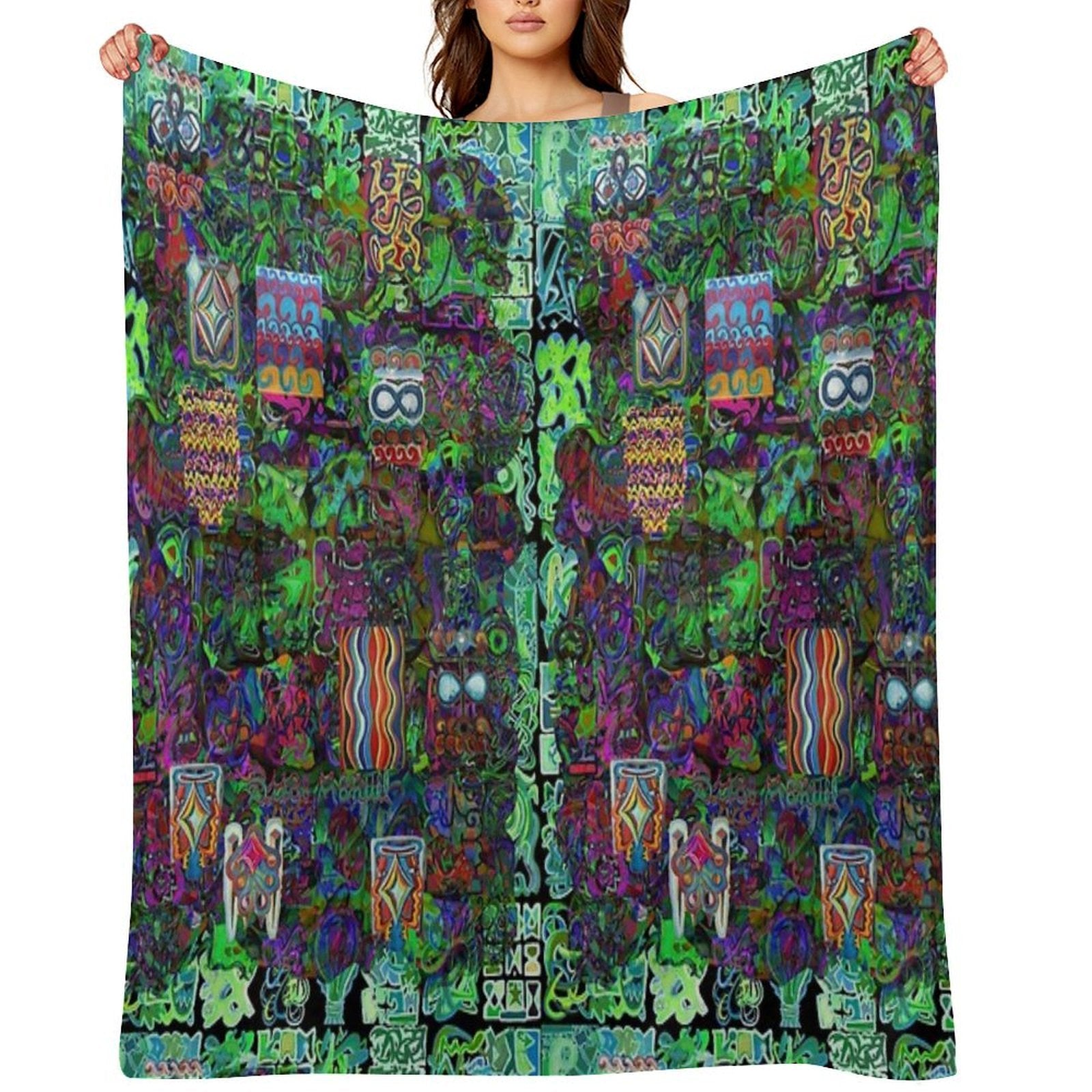 Pop Abstract All-season Throw Blanket
