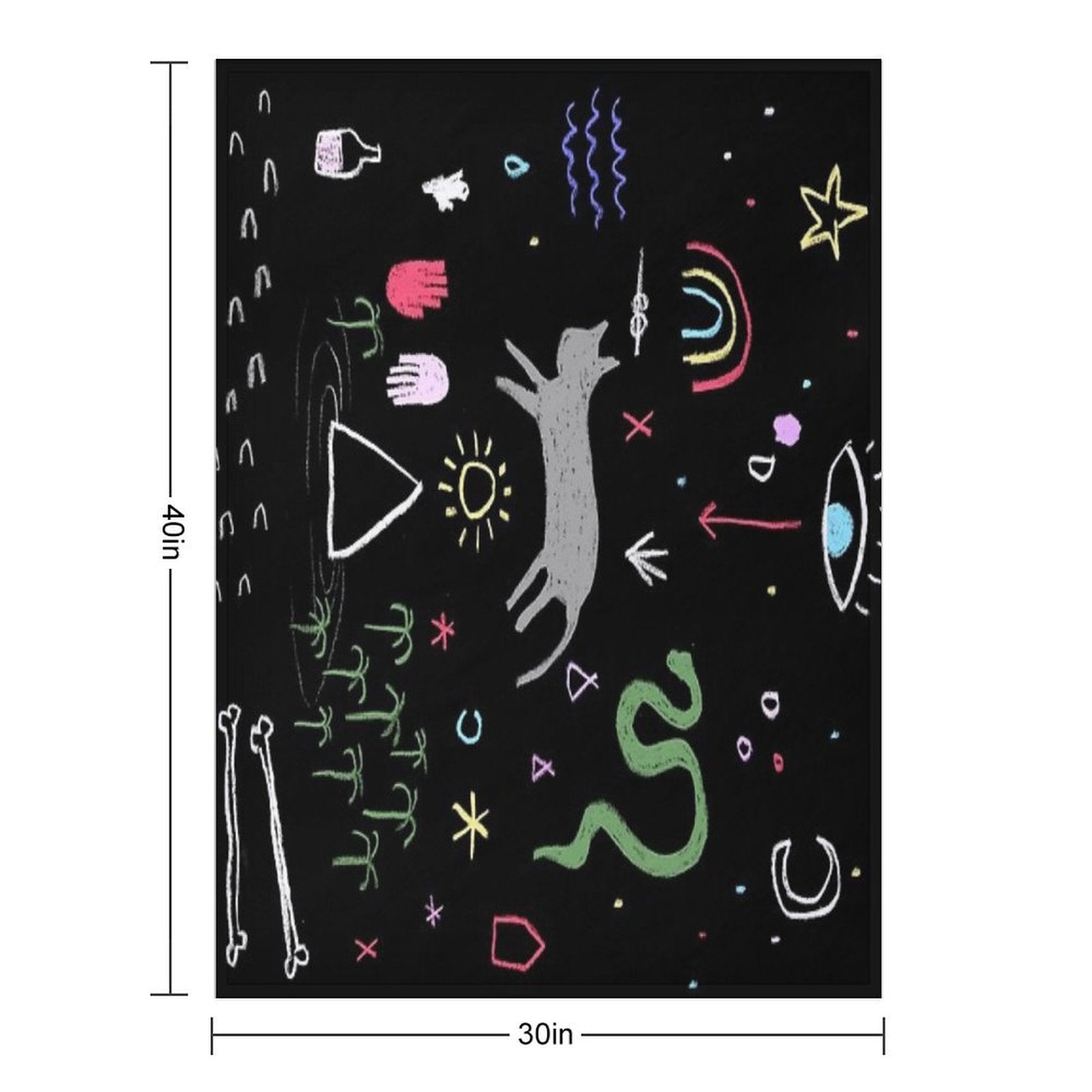 Chalk Board Dream Scape All-season Throw Blanket
