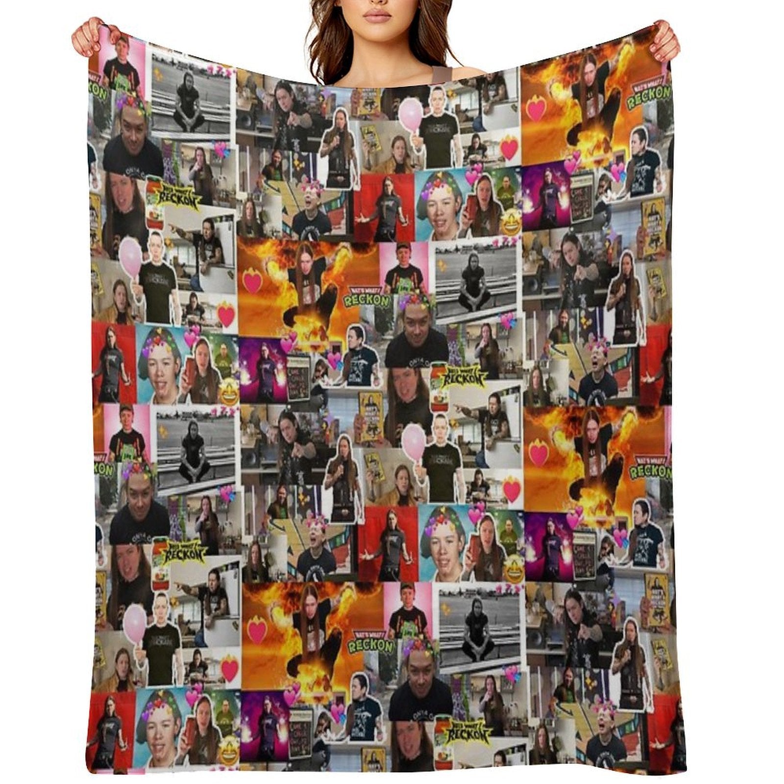 Nat Mega Collage! Easy Care Throw Blanket