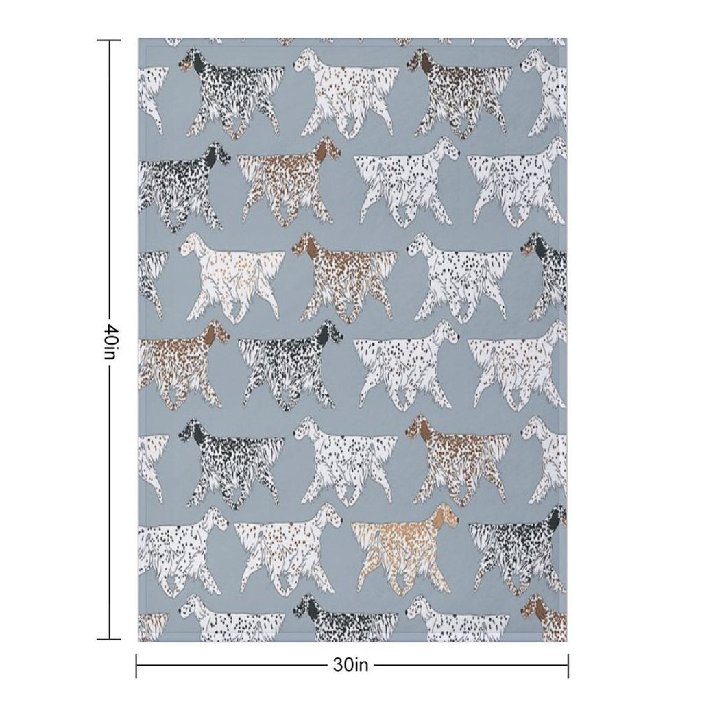 All The English Setters! Velvety-soft Throw Blanket