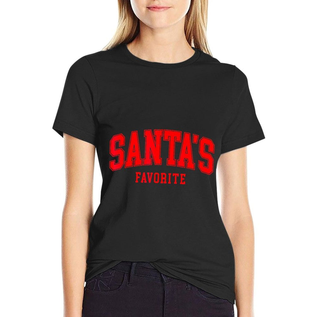 Santas Favorite Christmas Holiday for Mens Womens Kids  High-quality Stitching T-Shirt