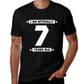 7th Birthday Boys Gift Tshirt Son Age 7 Seven Years  Ribbed Collar T-Shirt